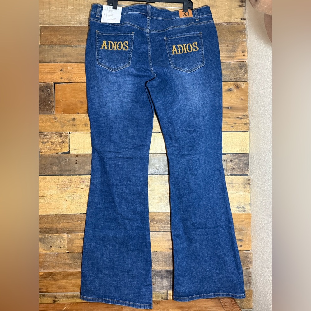 Ranch Dressn’ Boot Cut Jeans with ADIOS Embroidered Back Pockets